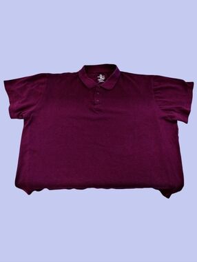 Men's Polo Shirt in Deep Wine - Classic Short-Sleeve 3XL